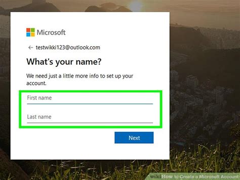How to create a new Microsoft account .